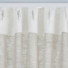 Flax Light Filtering Multi Header Single Panel Curtain